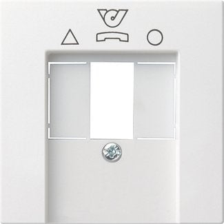 Gira - Einsatz/Abdeckung für Kommunikationstechnik Anschlussdose 026027 System 55 reinweiß