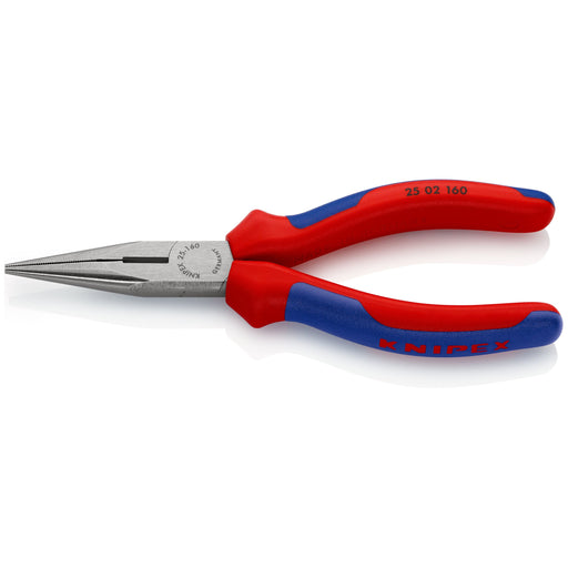 Knipex - Flachzange Flachrundzange 25 02 160 mit Schneide, 160mm
