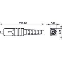 Telegärtner - LWL-Steckverbinder SC Stecker 100007200 Multimode, Keramik