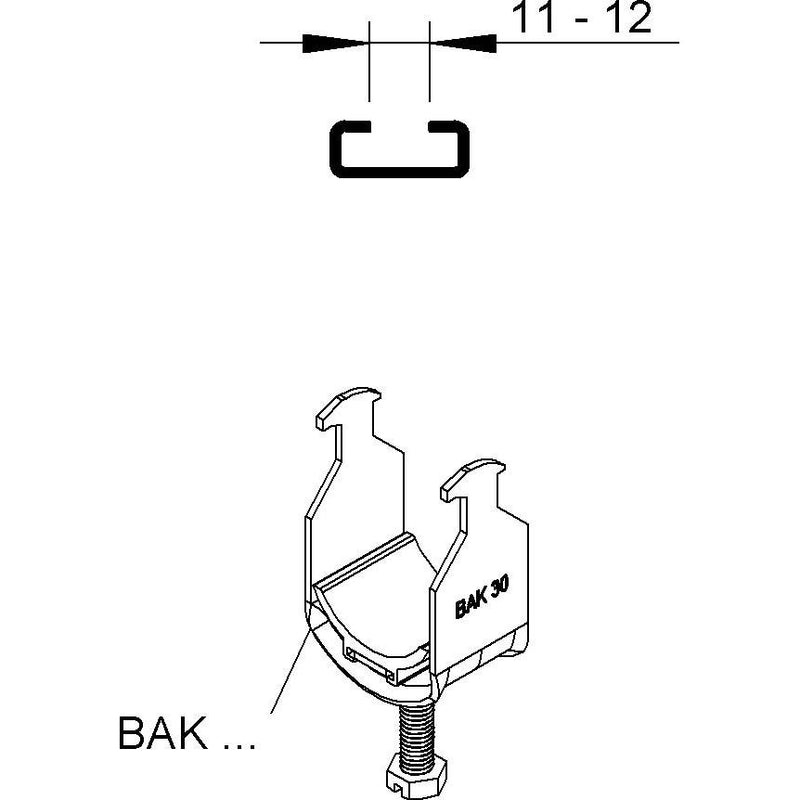 Niedax - Bügelschelle BAK 46 40-46mm