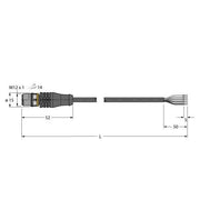 Turck - Konfektioniertes Sensor-Aktor-Kabel Aktuator- u. Sensorleitung RSS5.501T-10/TXL PUR