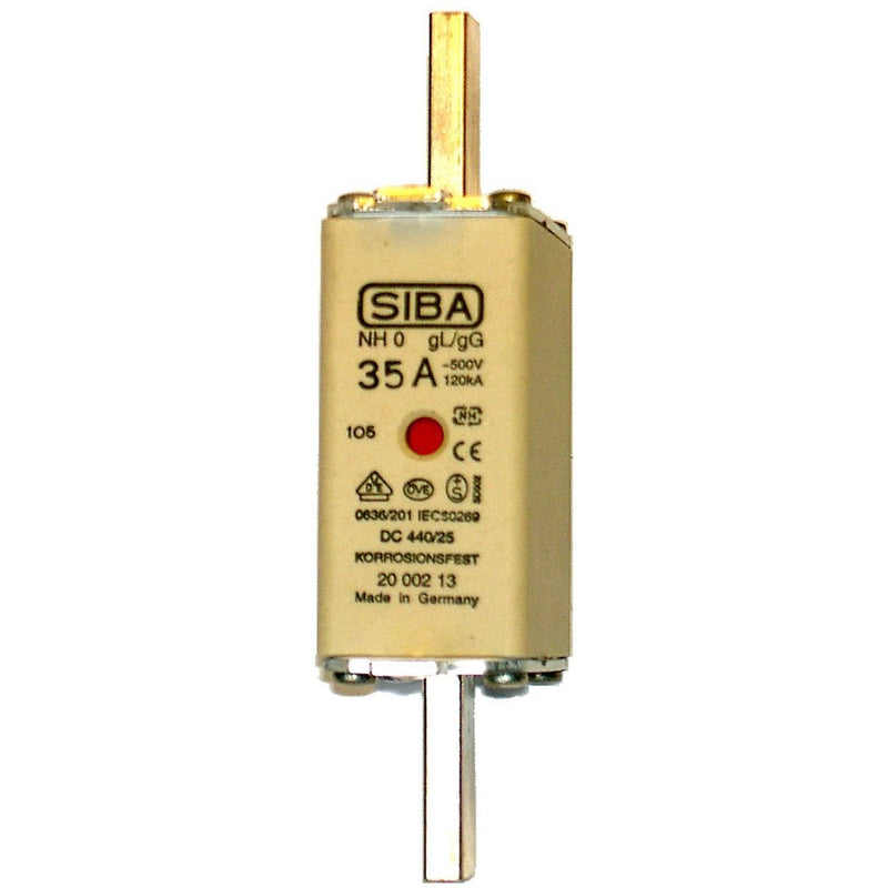 Siba - Messersicherung NH-Sicherungseinsatz 2000213.160 160A NH0 gG 500V − 3 Stück