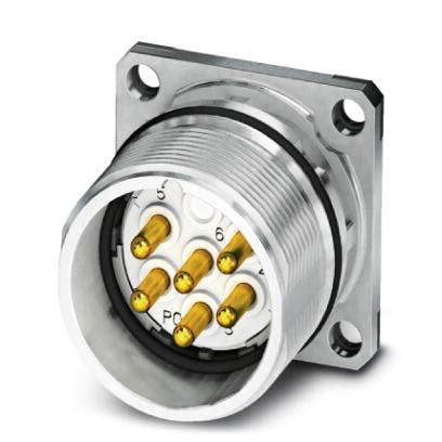 Phoenix Contact - Rundsteckverbinder, feldkonfektionierbar (Industriesteckverbinder) Gerätesteckverbinder CA-07P1NA22S00 Vorderwand