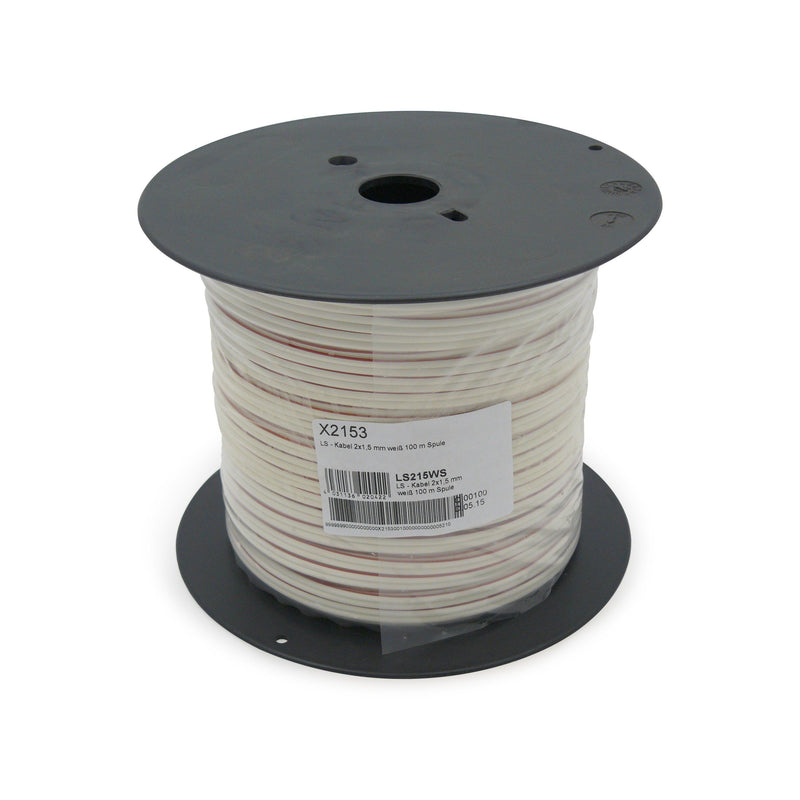 Televes - Lautsprecherleitung LS-Kabel 2x1,5 mm LS215WS 100m Spule,ws − 100 Meter