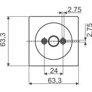 Busch-Jaeger - Abdeckung/Bedienelement für Installationsschalterprogramme Zentralscheibe gr/metal 2542 DR/02-803 Abdeckung