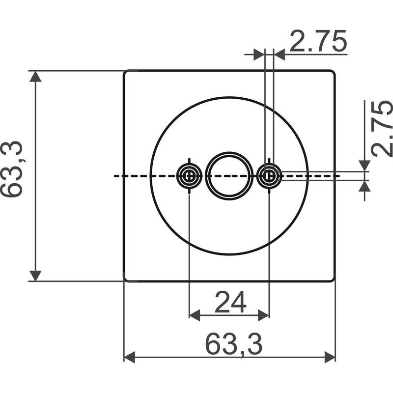 Busch-Jaeger - Abdeckung/Bedienelement für Installationsschalterprogramme Zentralscheibe gr/metal 2542 DR/02-803 Abdeckung