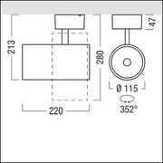 Zumtobel Group - Downlight/Strahler/Flutlicht LED-Anbaustrahler V2-SFL4100 #60819149 930, weiß