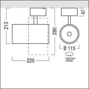 Zumtobel Group - Downlight/Strahler/Flutlicht LED-Anbaustrahler V2-SFL4100 #60819149 930, weiß