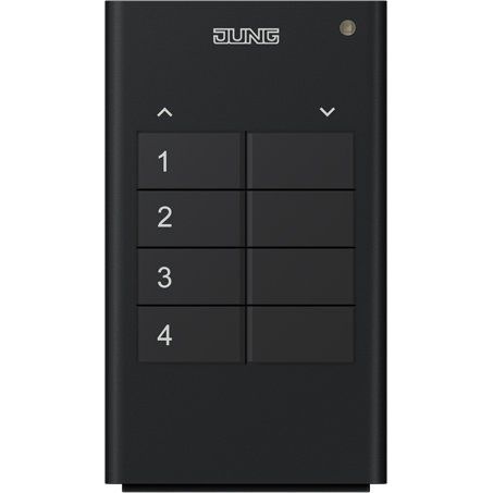 Jung - Sender/Fernbedienung für Installationsschalterprogramme KNX Funk-Handsender HS 4 RF 4-fach − 1 Stück