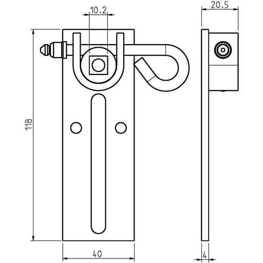 DELTA DORE - Zubehör/Ersatzteile für Tor-/Rollladenantriebe Abrollfertigkastenlager 4010-06 höhenver., ausrastb