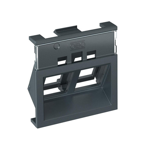 Rehau - Einsatz/Abdeckung für Kommunikationstechnik Keystone-Träger BRK Key A45 alu Ausf.A45 anth
