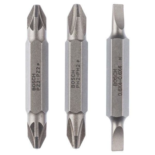 Bosch - Bit-Set Doppelklingenbit-Set, 2607001744 3-teilig S0,6x4,0