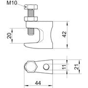 OBO Bettermann - Befestigungsklammer Flanschklemme FL2-G M10 TG m.Gewinde