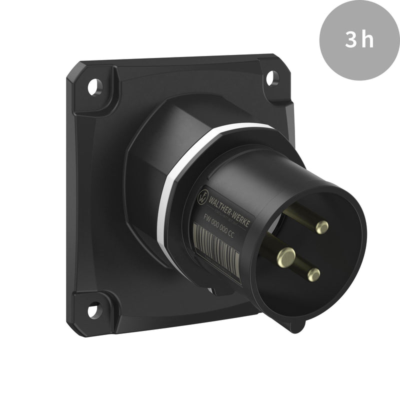 Walther Werke - CEE-Gerätestecker (IEC 60309) CEE NEO Anbaugerätestecker FW713303CC schräg 16A 3P 3h