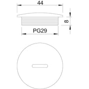 OBO Bettermann - Verschlussschraube Verschlußschraube 108 PG29 Iso,lgr − 50 Stück