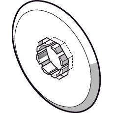 Somfy - Zubehör/Ersatzteile für Tor-/Rollladenantriebe Abweisscheibe 9500492 D=131mm für SW 40 − 1 Stück