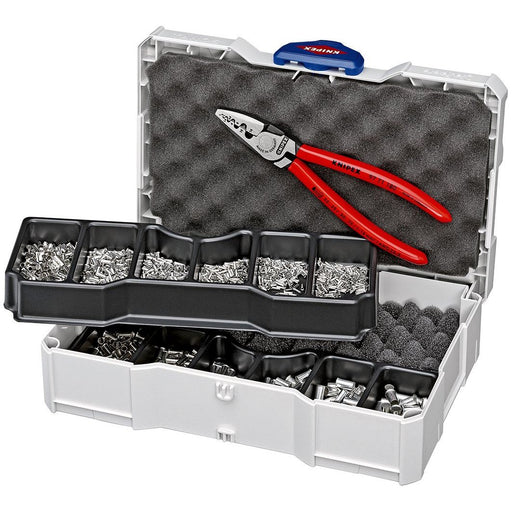 Knipex - Sortimentskasten für Anschluss- und Verbindungstechnik Crimp-Sortiment 97 90 05 für Aderendhülsen