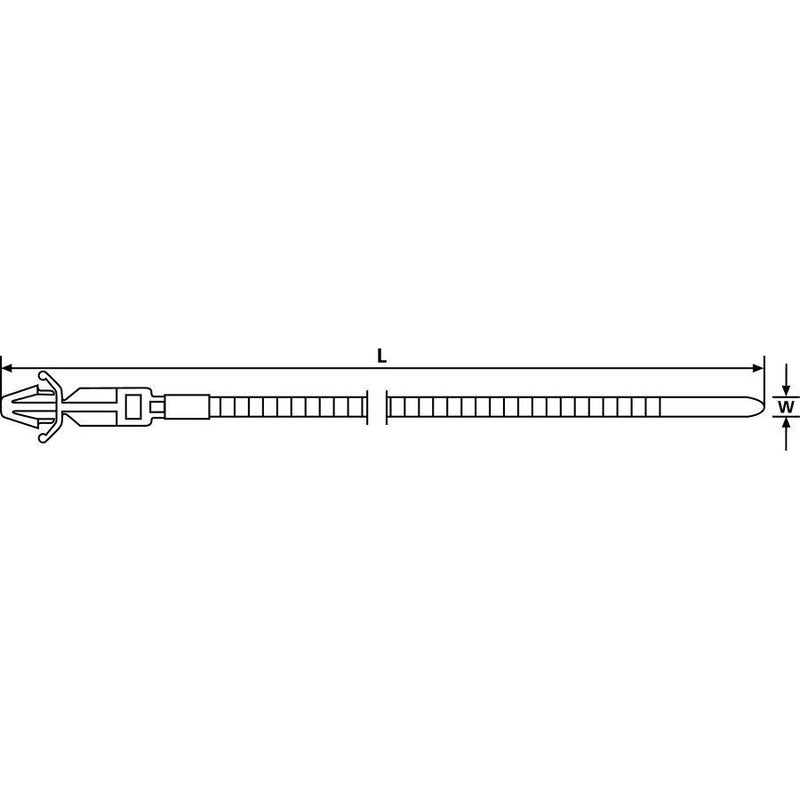 HellermannTyton - Kabelbinder Befestigungsbinder NT 411 126-00163(1000) schwarz 1000 Stck − 1000 Stück