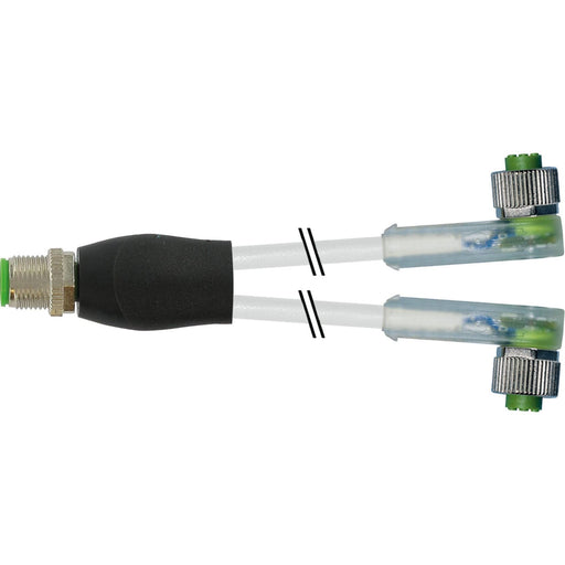 Murrelektronik - Passiver Sensor-/Aktor-Verteiler (ohne Leitung) M12-Y-Verteiler 7000-40781-2330100 Winkelbuchse M12,LED − 1 Stück