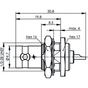 Telegärtner - Koax-Steckverbinder BNC-Einbaubuchse 100023540 75Ohm löt − 5 Stück