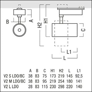 Zumtobel Group - Downlight/Strahler/Flutlicht LED - Strahler V2 L 3800 - #60716732 927 - 65