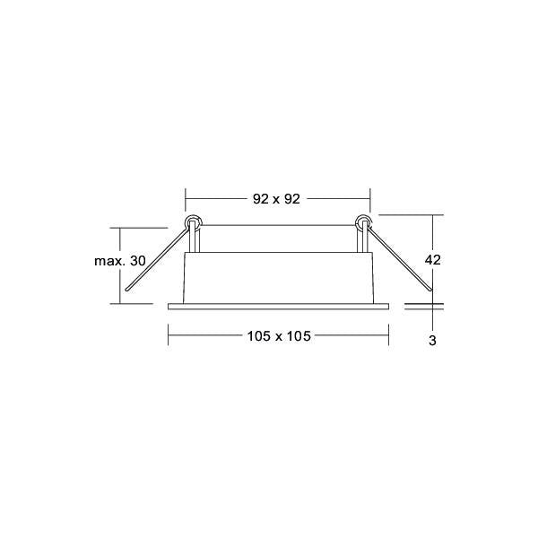 Brumberg Leuchten - Downlight/Strahler/Flutlicht Einbaumodul quadratisch 45005550