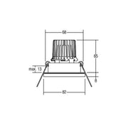 Brumberg Leuchten - Downlight/Strahler/Flutlicht LED-Einbaudownlight 230V 38149073 3000K weiss