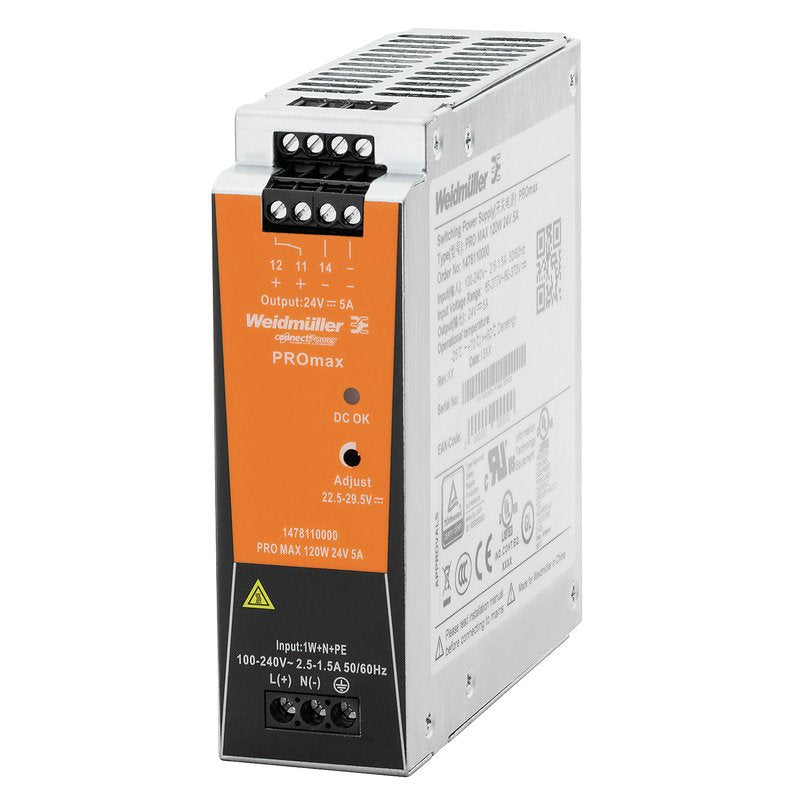 Weidmüller - Gleichstromversorgung Stromversorgung PRO MAX 120W 12V 10A 12V DC, 10A, 120W − 1 Stück