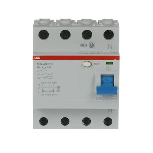 ABB Stotz S&J - Fehlerstrom-Schutzschalter FI-Schutzschalter F204AS-63/0,3 pro M Compact