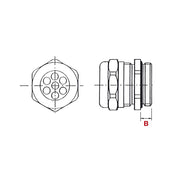 Plica - Kabelverschraubung 905351327 M32 4x9mm PA6/GFKlgr − 20 Stück