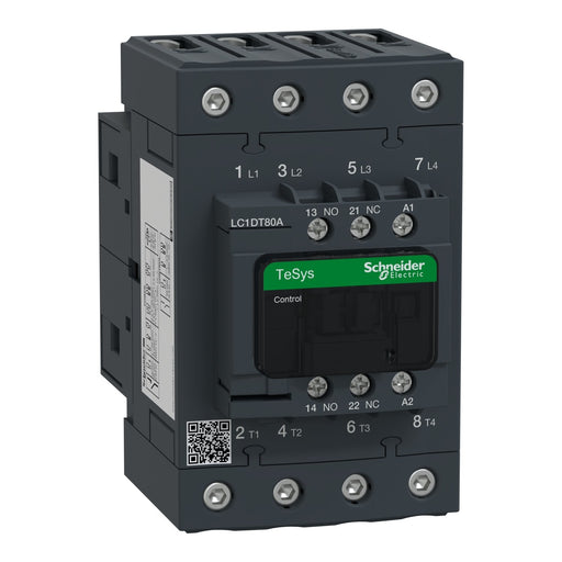 Schneider Electric - Leistungsschütz zum Schalten von Wechselstrom Leistungsschütz LC1DT80AF7 4P,80A,110V 50/60HZ