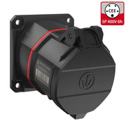 Walther Werke - CEE-Anbausteckdose (IEC 60309) CEE NEO Anbaudose schräg FW531506CC 32A 5P 6h IP54