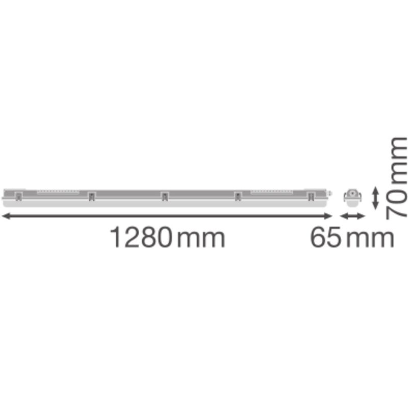 Ledvance - Decken-/Wandleuchte Feuchtraumleuchte f. T8LED DPHO.1200P1XLpMTIP65 1,2m 1flammig