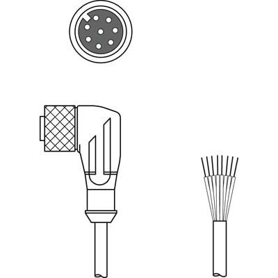 Leuze - Konfektioniertes Sensor-Aktor-Kabel Anschlussleitung CB-M12-50000E-8WF