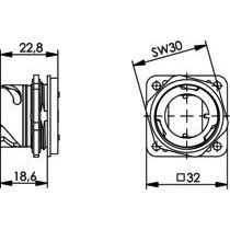Telegärtner - Zubehör/Ersatzteile für modulares Anschlusssystem STX V1 Flansch 100022891 Metall