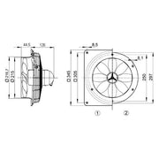 Maico - Explosionsgeschützter Ventilator Axialwandventilator EZQ 20/4 E Ex e AC, Ex-Schutz, DN200