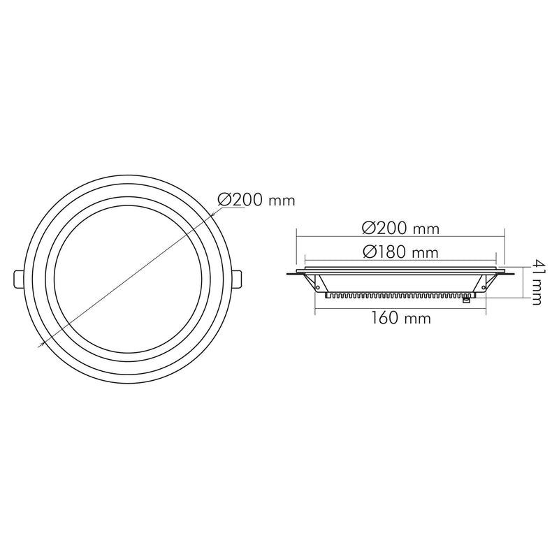 Nobile - Decken-/Wandleuchte LED-Glas-Panel 1561571247 SCCT, 350mA