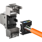 EFB-Elektronik - Modularer Steckverbinder RJ45 Keystone Cat.6 E-20072 Druckguss-Gehäuse
