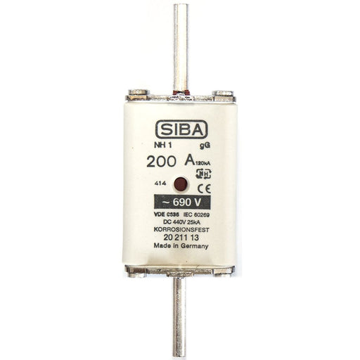 Siba - Messersicherung NH-Sicherungseinsatz 2021213.160 NH2/1 160A gG 690V − 3 Stück