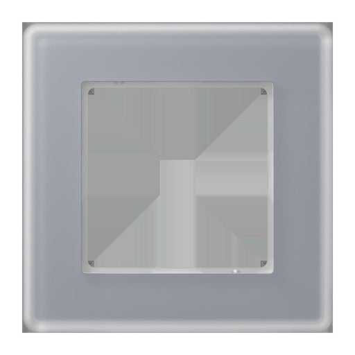 Jung - Abdeckrahmen Glasrahmen 1fach AV 581 GLM KG kristallgrau
