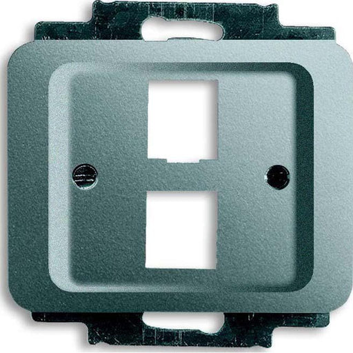 Busch-Jaeger - Einsatz/Abdeckung für Kommunikationstechnik Zentralscheibe ti 2561-02-266 für 2 Modular Jack