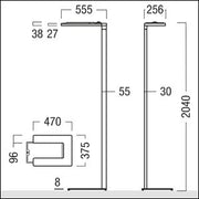 Zumtobel Group - Stehleuchte LED - Stehleuchte ARTELEA #42190029 940, schwarz