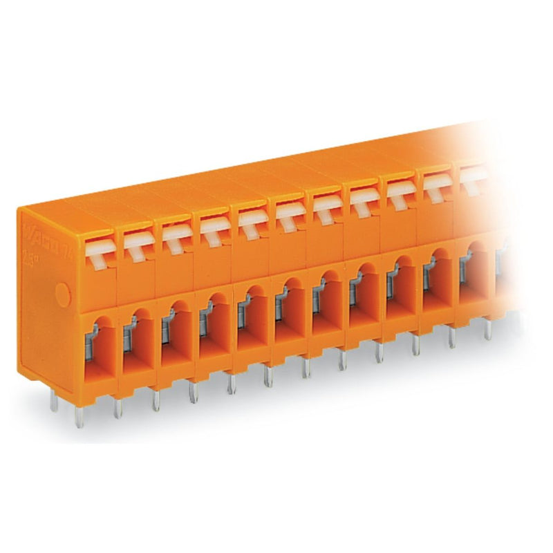 WAGO - Leiterplattenklemme 741-203 Drücker,2,5mm²,or − 70 Stück