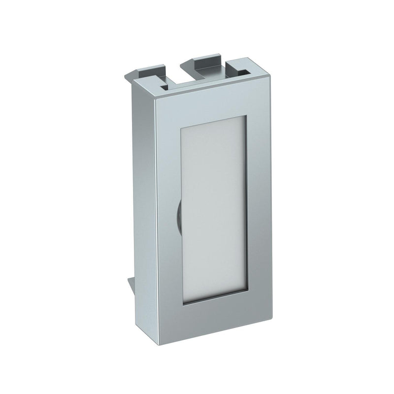 OBO Bettermann - Abdeckung/Bedienelement für Installationsschalterprogramme Blinddeckel 1/2 Modul ADP-BF AL0.5 m. Beschriftungsfeld