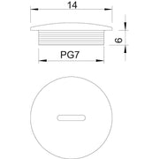 OBO Bettermann - Verschlussschraube Verschlußschraube 108 PG 7 Iso,lgr − 100 Stück