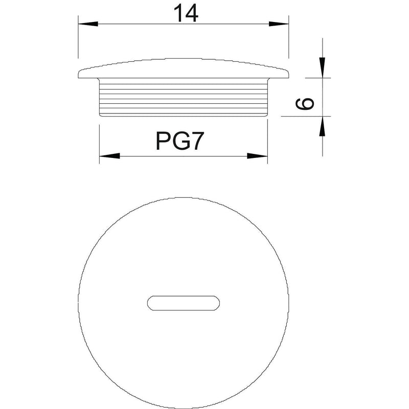 OBO Bettermann - Verschlussschraube Verschlußschraube 108 PG 7 Iso,lgr − 100 Stück