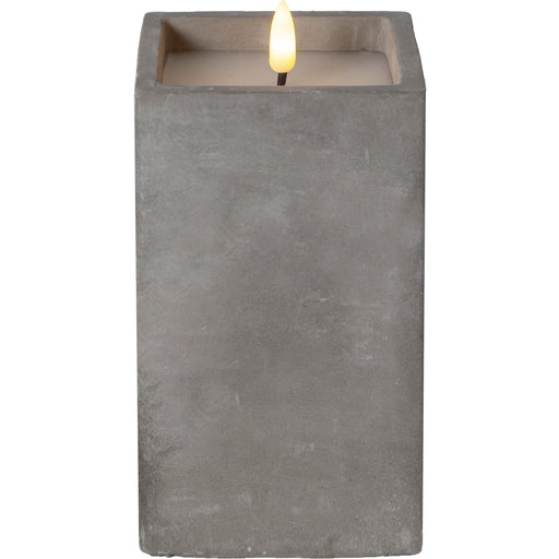 Star Trading - Festbeleuchtung LED-Wachskerze 061-39 flackernd, grau