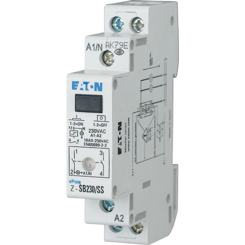 Eaton - Stromstoßschalter Stromstossschalter Z-SB230/SS LED 230VAC/16A/2S − 2 Stück