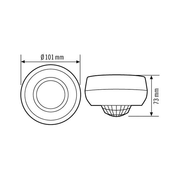 ESYLUX - Bewegungsmelder/Präsenzmelder komplett Decken-Bewegungsmelder MD 360/24 BASIC SMB 360°