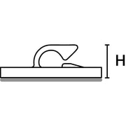 HellermannTyton - Befestigungsschelle für Kabel/Rohre Befestigungssockel RB8-PA66-NA-C1 selbstkl. Flachbügel − 100 Stück